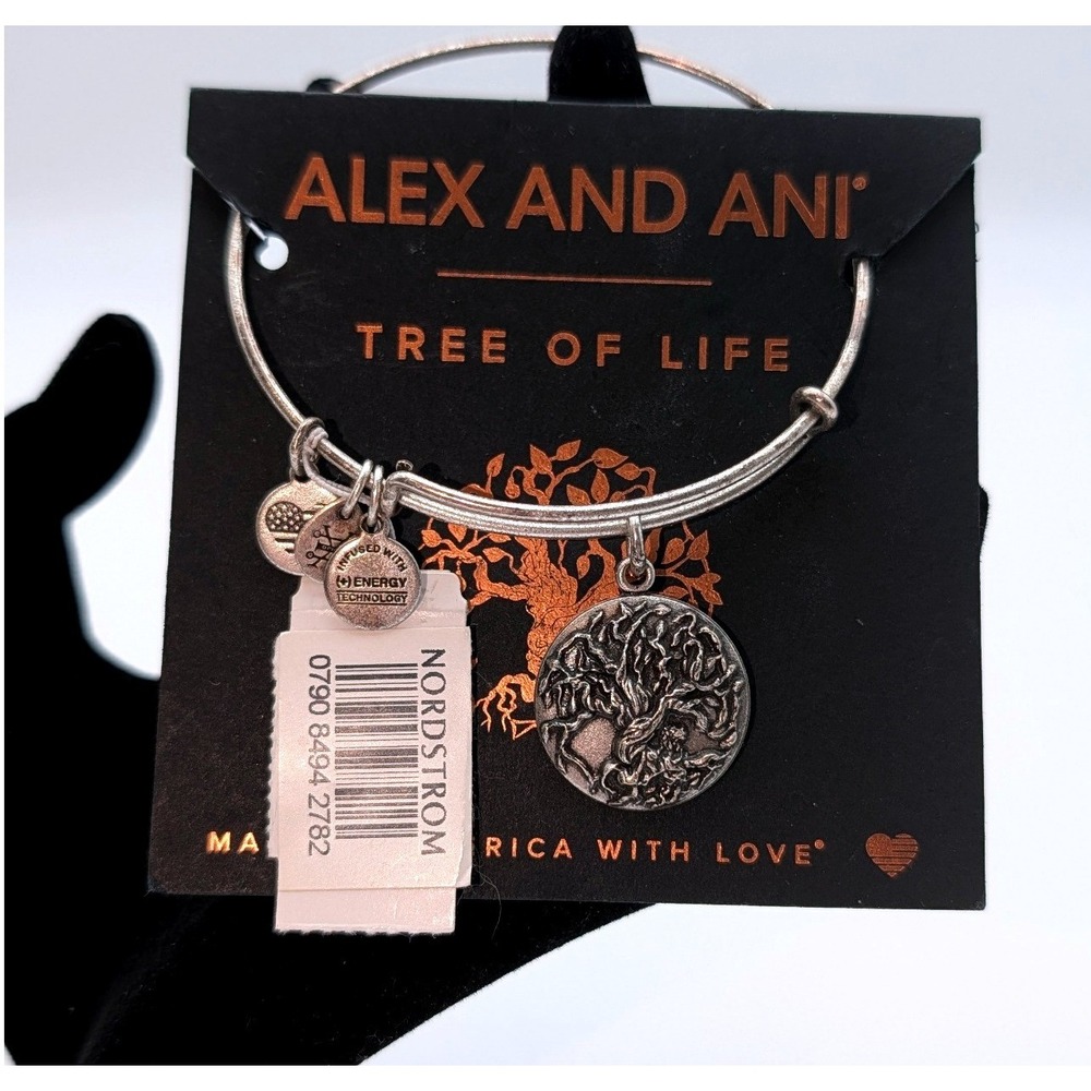 Alex and Ani Tree of Life Bangle Bracelet Rafaelian Silver Finish USA Made NWT
